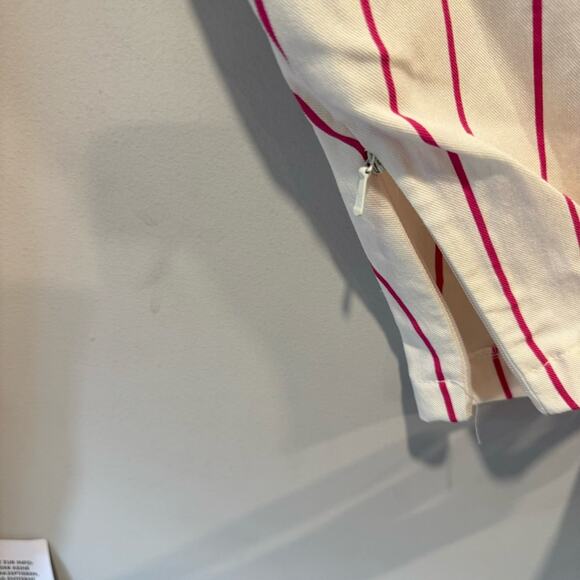 🍁 NWT ASOS DESIGN x MILLIE halter neck blazer mini dress in stripe print White - Picture 6 of 16